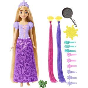 Princess Rapunzel Fashion Doll with Long Fairy Tale Hair 10 Hairstyling Pieces